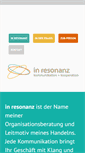 Mobile Screenshot of in-resonanz.de